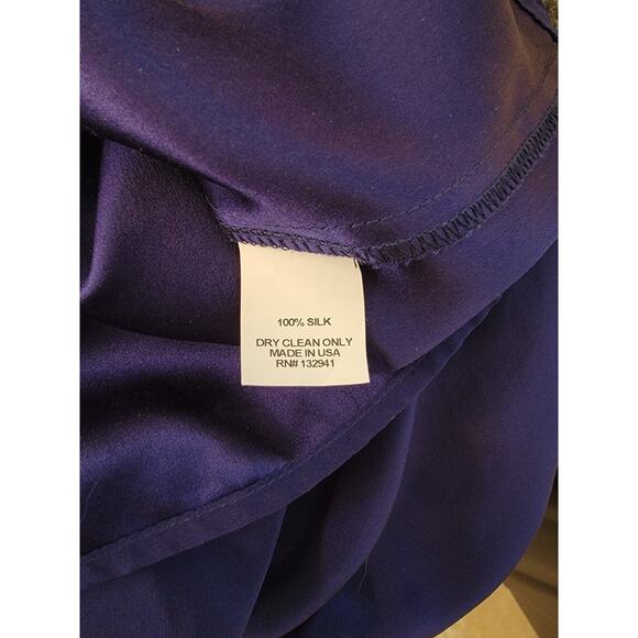 Amanda Uprichard Navy Blue Silk Ruffle Mini Dress - Picture 8 of 8